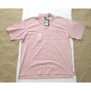 New W/ Tag Men's IZOD Short Sleeve Cotton Striped Shirt Size XL